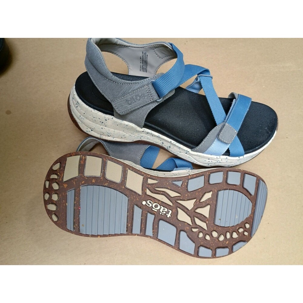Taos Super Z Sandals Womens Size 11 Blue Multi Adjustable Casual Comfort Water - Picture 4 of 9